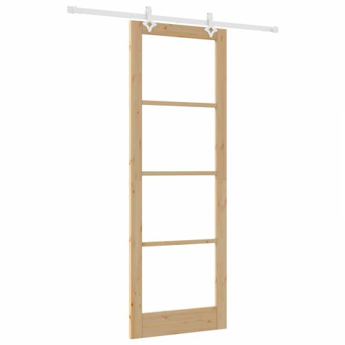 klizna vrata s opremom set 83x232 cm od punog drva bor Cijena