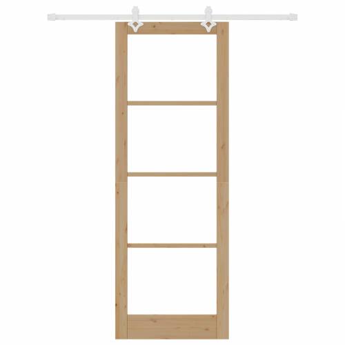klizna vrata s opremom set 83x232 cm od punog drva bor Cijena