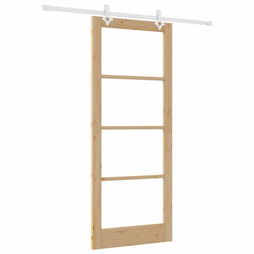 Klizna Vrata s Priborom 86x211 cm Čvrsto Drvo Borovina Cijena