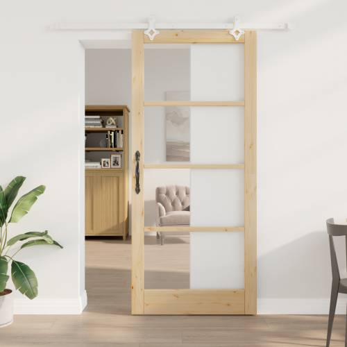 Klizna vrata s kompletnom opremom 93x211 cm od masivnog bora Cijena