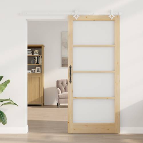 Klizna vrata s kompletnom opremom 93x211 cm od masivnog bora Cijena