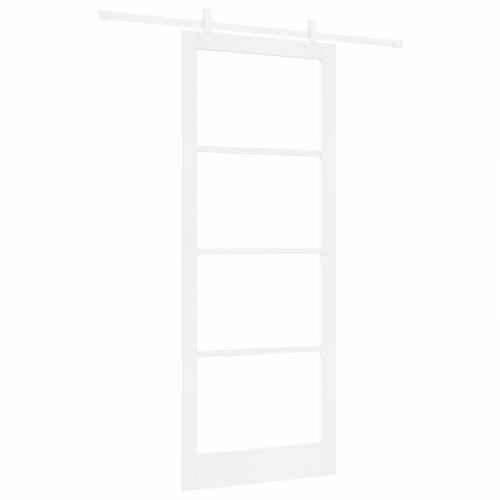 Klizna vrata s opremom set bijela 93x232 cm masivno drvo bor Cijena