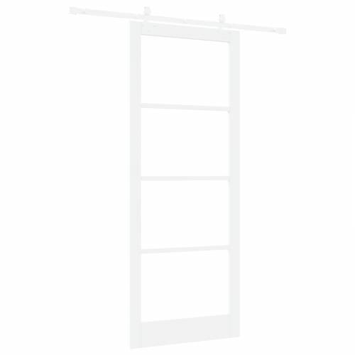 Klizna vrata s opremom set bijela 93x232 cm masivno drvo bor Cijena