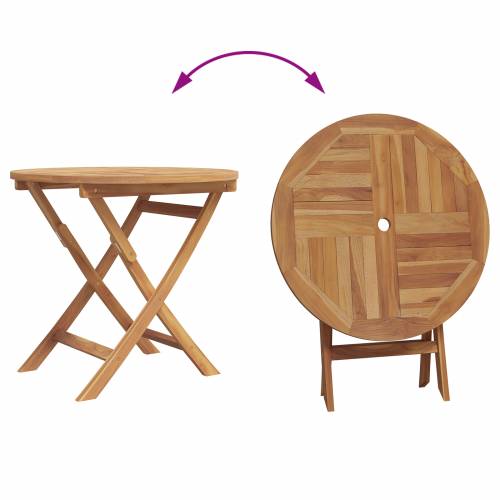 3-dijelni sklopivi vrtni bistro set od čvrstog bagremovog drveta Cijena