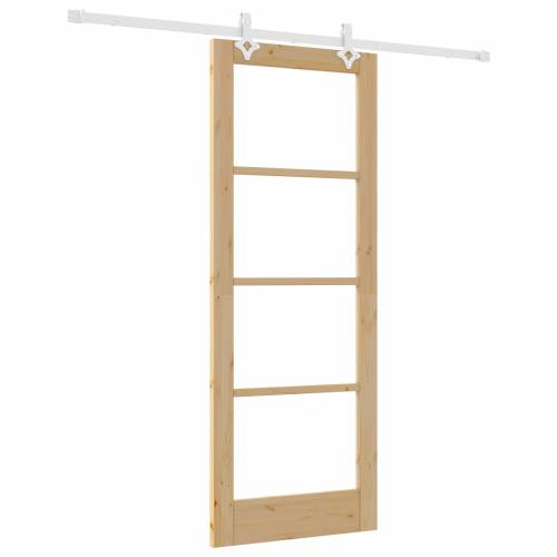 Klizna vrata sa setom dodataka 78x202 cm od solidnog drva bora Cijena