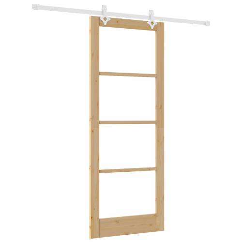 klizna vrata s kompletnim setom opreme 83x211 cm od punog drva bora Cijena