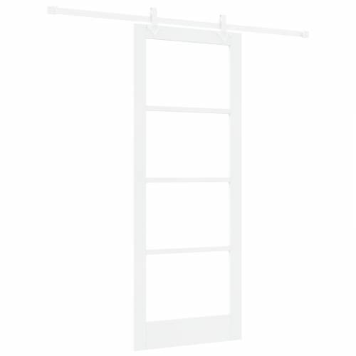 Klizna Vrata s Opremljenim Setom Bijela 83x211 cm Čvrsta Borovina Cijena
