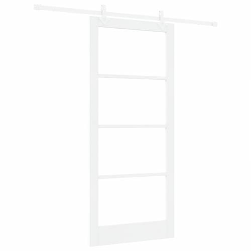 Klizna vrata s priborom set Bijela 93x211 cm čvrsto drvo bor Cijena