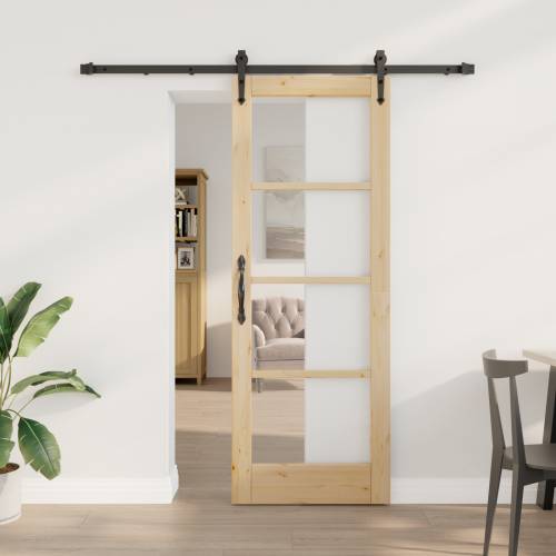 klizna vrata s kompletom za montažu 73.5x198.5 cm masivno borovo drvo Cijena