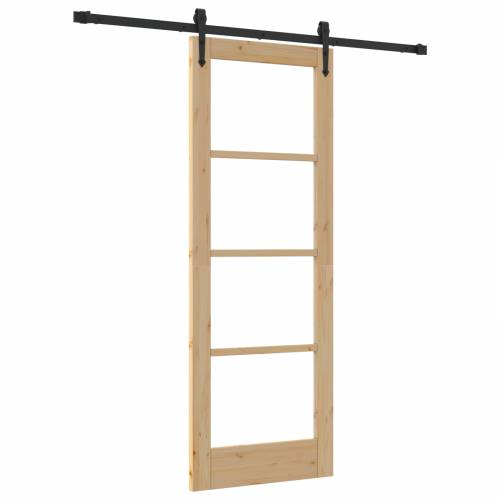 klizna vrata s kompletom za montažu 73.5x198.5 cm masivno borovo drvo Cijena