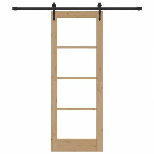 klizna vrata s kompletom za montažu 73.5x198.5 cm masivno borovo drvo Cijena