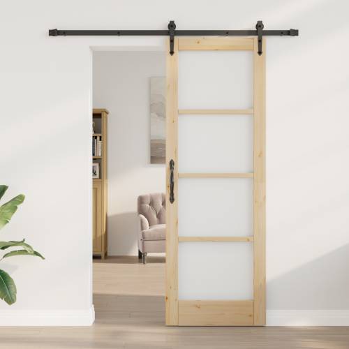 Klizna vrata s kompletnim hardverom 73.5x211 cm Drvena vrata od bora Cijena