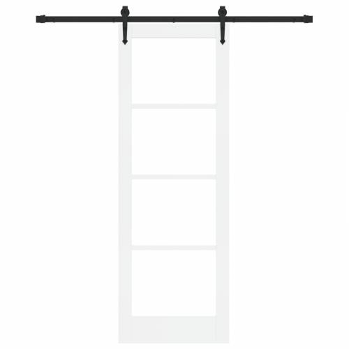 Klizna vrata s setom hardvera Bijela 73.5x211 cm Od solidnog drva bora Cijena