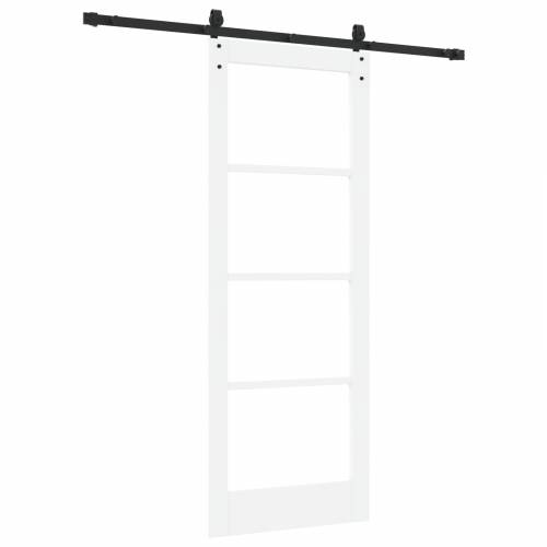 Klizna vrata s priborom Bijela 78x202 cm Čvrsto drvo bor Cijena