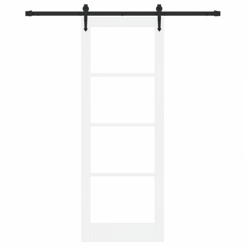 Klizna vrata s hardverom set Bijela 78x211 cm Čvrsto drvo bor Cijena