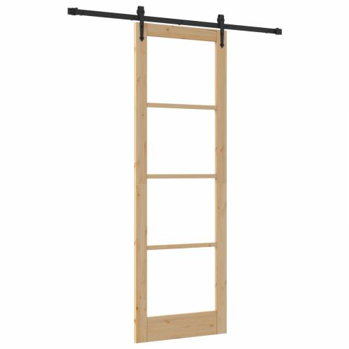 Klizna vrata s opremom set 78x232 cm Masivna borovina Cijena