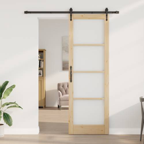 Klizna vrata s opremom set 78x232 cm Masivna borovina Cijena