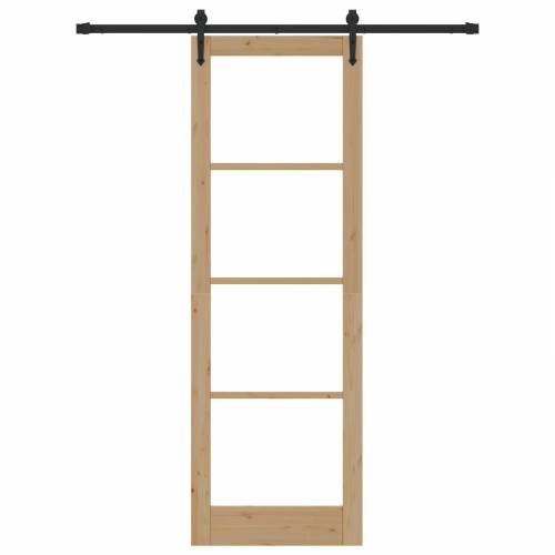 Klizna vrata s opremom set 78x232 cm Masivna borovina Cijena