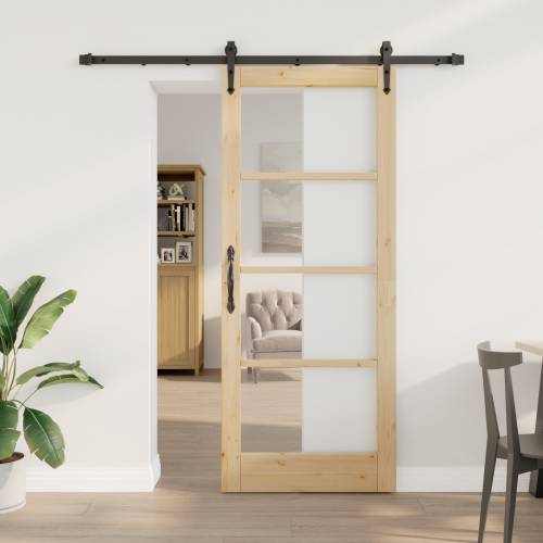 klizna vrata s opremom 83x202 cm od solidnog drva bora Cijena