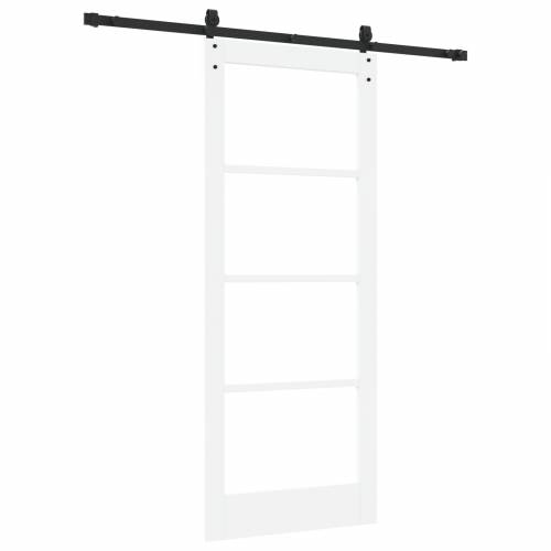 Klizna Vrata s Hardver Setom Bijela 83x202 cm Od čvrstog drva Bor Cijena