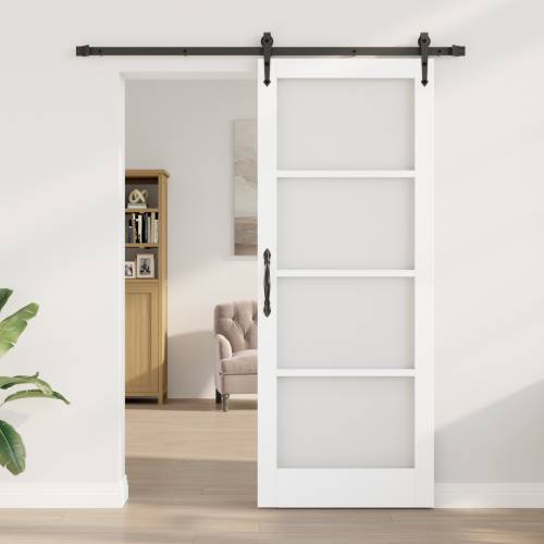 klizna vrata s setom hardvera Bijela 83x211 cm čvrsto drvo bor Cijena