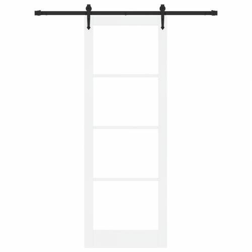 Klizna vrata s hardverom set bijela 83x232 cm čvrsta drva borovina Cijena