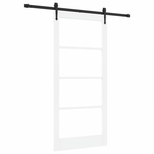 Klizna Vrata sa Hardverom Bijela 93x202 cm Puno Drvo Bor Cijena