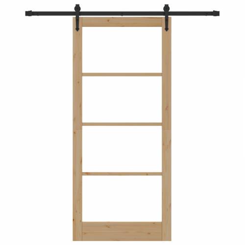 Klizna vrata s hardverskim setom 93x211 cm od čvrstog bora Cijena