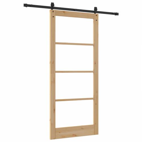 Klizna vrata s hardverskim setom 93x211 cm od čvrstog bora Cijena