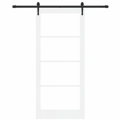 Klizna vrata s setom dodataka Bijela 93x211 cm Čvrsto drvo bor Cijena