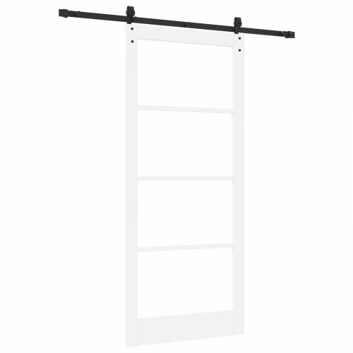 Klizna vrata s setom dodataka Bijela 93x211 cm Čvrsto drvo bor Cijena