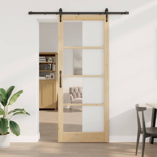 Klizna vrata s kompletnim priborom 93x232 cm Masivna borovina Cijena