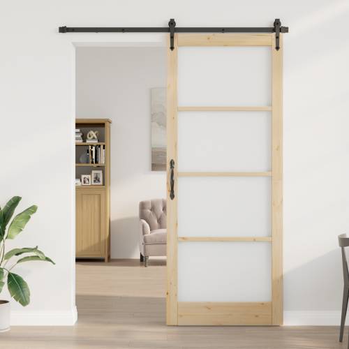 Klizna vrata s kompletnim priborom 93x232 cm Masivna borovina Cijena