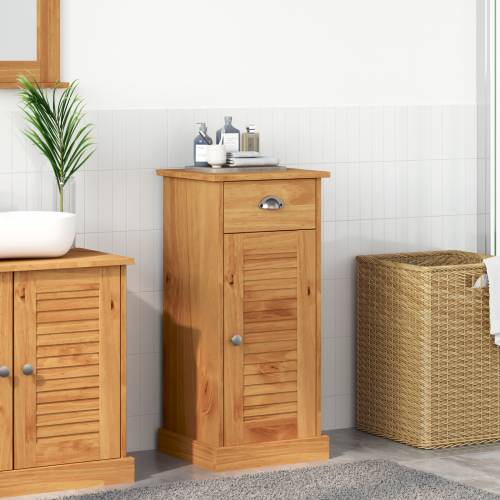 Kupaonski ormar “VIGO” s ladicom 37x34x80 cm od masivnog drva bor Cijena