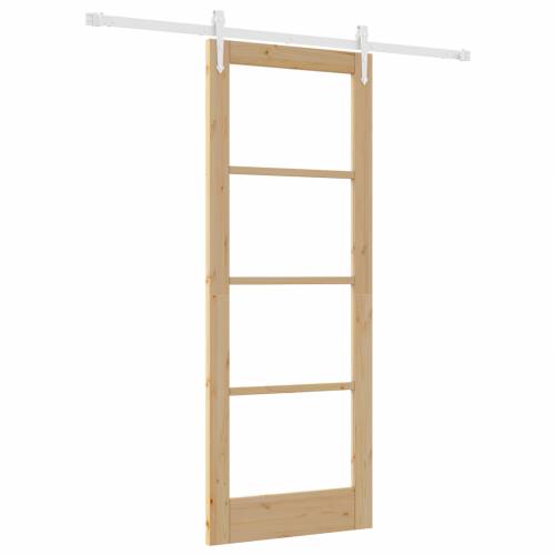 Klizna vrata s kompletnom opremom 78x202 cm Čvrsta drvo bor Cijena