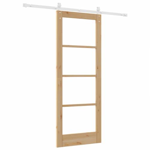 Klizna vrata s kompletnom opremom 78x202 cm Čvrsta drvo bor Cijena