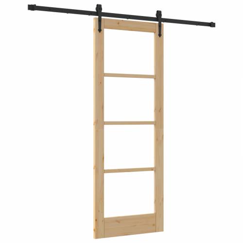 Klizna vrata s setom hardware-a 73.5x198.5 cm čvrsto drvo bor Cijena