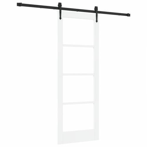 klizna vrata s hardverskim setom bijela 73.5x198.5 cm čvrsto drvo bor Cijena