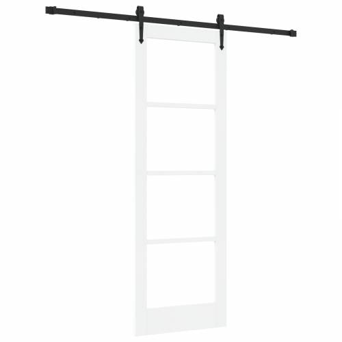 Klizna Vrata s Priborom Bijela 73.5x211 cm Čvrsto Drvo Borovina Cijena