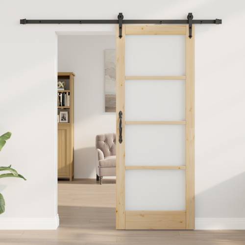 Klizna vrata s kompletnim hardverom 78x202 cm od masivne borovine Cijena