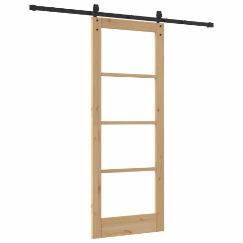 Klizna vrata s kompletnim hardverom 78x202 cm od masivne borovine Cijena