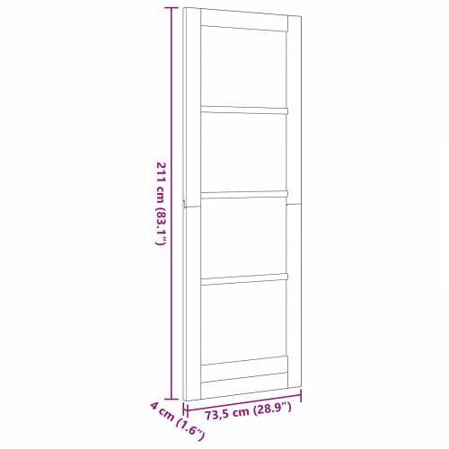 unutarnja vrata sa staklom “ORKDAL” bijela 73,5x211x4 cm Cijena