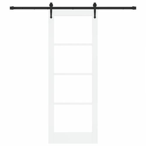 Klizna vrata sa setom hardvera Bijela 78x211 cm Čvrsta borovina Cijena