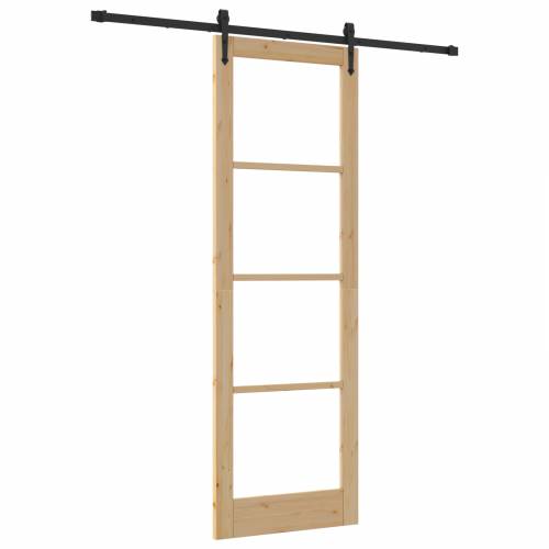 klizna vrata s setom hardvera 78x232 cm od masivnog drva borovine Cijena