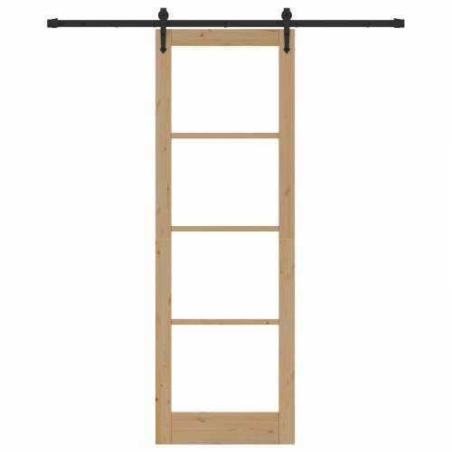 klizna vrata s setom hardvera 78x232 cm od masivnog drva borovine Cijena