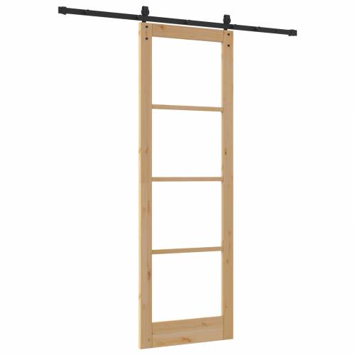 klizna vrata s setom hardvera 78x232 cm od masivnog drva borovine Cijena