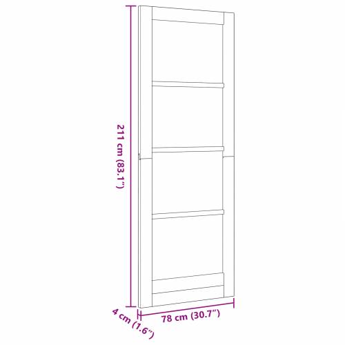 Unutarnje vrata s staklom “ORKDAL” 78x211x4 cm Čvrsto drvo bor Cijena