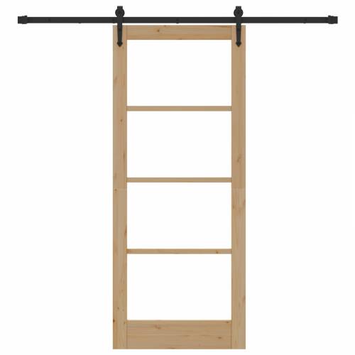 Klizna vrata s setom hardvera 83x202 cm čvrsta borovina Cijena