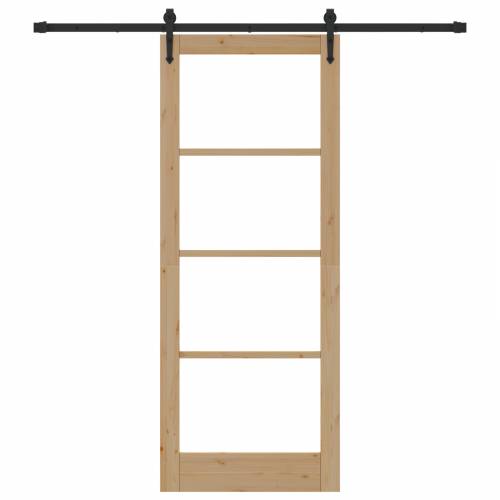Klizna vrata s setom okova 83x211 cm drvo bor Cijena