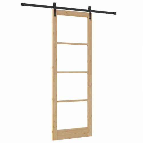 Klizna vrata s setom hardvera 83x232 cm masivna borovina Cijena
